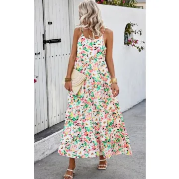 Floral Maxi Dress Women Summer Casual Dresses