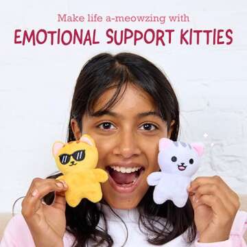 WHAT DO YOU MEME? Emotional Support Kitties by Relatable, Cuddly Stuffed Animals and Toys, Squishy T...