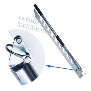 ZUIWAN Second Generation 41 Inch Folding Ice Saw with Enhanced Cutting Edge,for Ice Fishing,Lgloo,Ice House,Camp,5mm Thick Steel Saw, Easy to Cut Thick Ice,Silvery