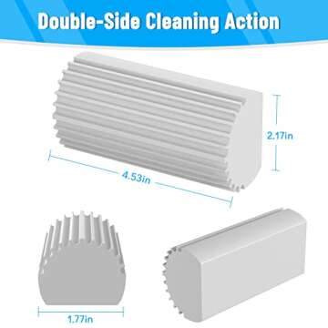 Magical Dust Cleaning Sponges Damp Clean Duster Sponge Household Cleaning Sponge for Cleaning Blinds Baseboards and Vents 4 Pcs Reusable Dusters Sponges Grey