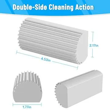 Magical Dust Cleaning Sponges Damp Clean Duster Sponge Household Cleaning Sponge for Cleaning Blinds Baseboards and Vents 4 Pcs Reusable Dusters Sponges Grey