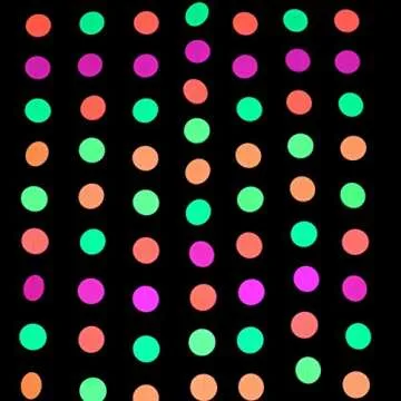 Midnight Glo Neon Paper Garland Circle Dots Hanging Decorations for Birthday Party Wedding Decorations Black Light Reactive UV Glow Party 78ft(6 Pack)