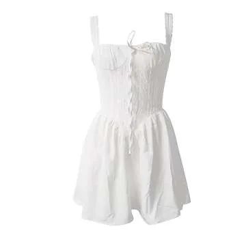 Women Y2K Going Out Mini Dress Spaghetti Strap Lace Bodycon Dresses Low Cut Backless Short Party Dress Clubwear