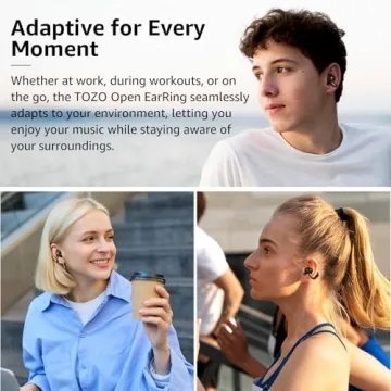 TOZO OpenEarRing True Open Ear Headphones - 40H