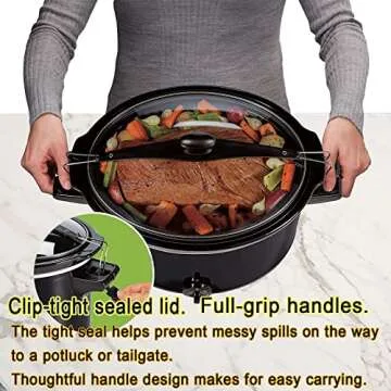 10-Quart Slow Cooker - Large Capacity for Meals Anywhere