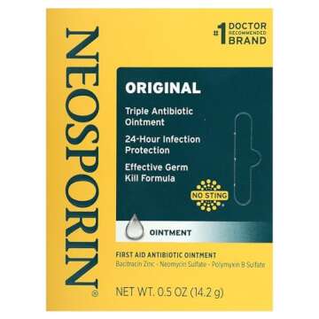 Neosporin Original Antibiotic Ointment, 24-Hour Infection Prevention for Minor Wound, .5 oz