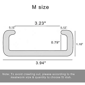 TDPET Ceramic Mini Reptile Worm Dish - Lizard Escape Proof Feeding Bowl Circular (Large-1Pack, Orange)