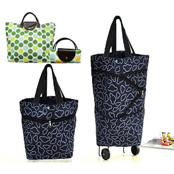 Collapsible Trolley Bag with Wheels for Easy Shopping