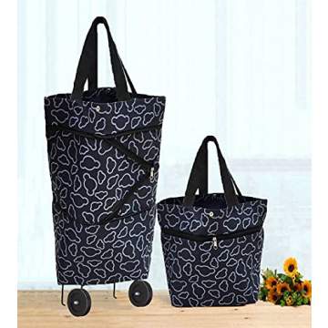 Collapsible Trolley Bag with Wheels for Easy Shopping