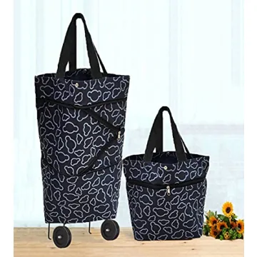 Collapsible Trolley Bag with Wheels for Easy Shopping