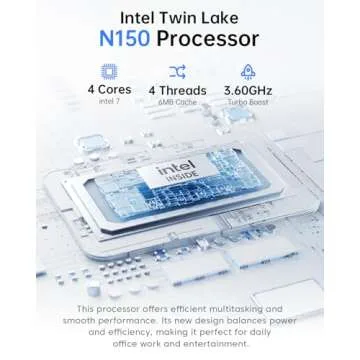 ACEMAGIC Vista V1 Mini PC Computers | 13th Gen Intel N150 | 16GB RAM 1TB SSD | 4K HDMI DP Dual WiFi/...