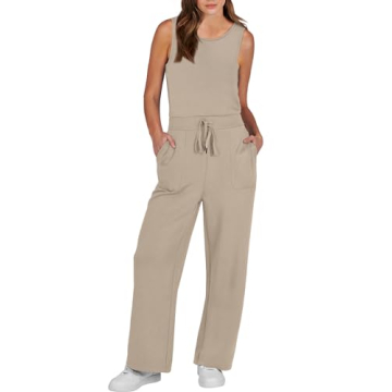 ANRABESS Women's Summer Jumpsuit Elegant Wide Leg Romper