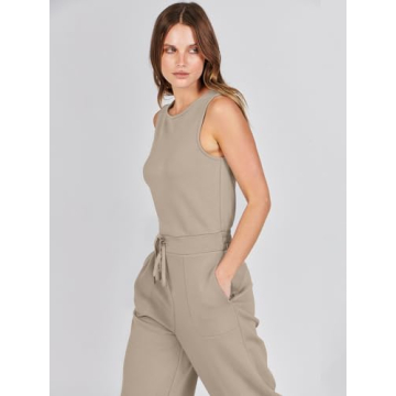 ANRABESS Women's Summer Jumpsuit Elegant Wide Leg Romper