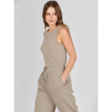 ANRABESS Women's Summer Jumpsuit Elegant Wide Leg Romper