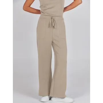 ANRABESS Women's Summer Jumpsuit Elegant Wide Leg Romper