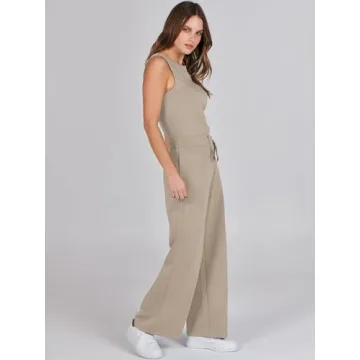 ANRABESS Women's Summer Jumpsuit Elegant Wide Leg Romper