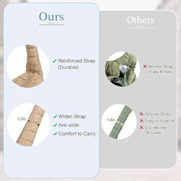 CATMICOO Puffer Tote Bag: Lightweight Quilted Carryall