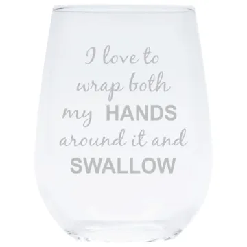 Funny Stemless Wine Glass Gift for Brides & Bachelorette Parties