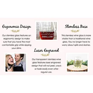 Funny Stemless Wine Glass Gift for Brides & Bachelorette Parties