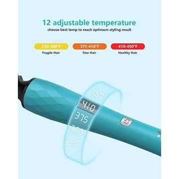 Terviiix Small Curling Iron for Short Hair, 9mm Thin Curling Iron Wand, 3/8 Inch Small Barrel Skinny Hair Curling Tongs, Ceramic Tiny Curling Wand Iron with Digital Adjustable Temperature & Glove