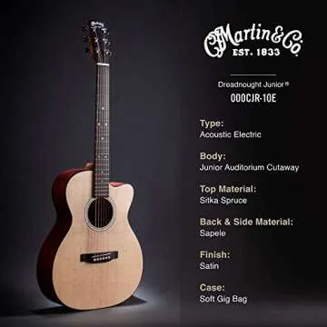 Martin 000CJr-10E Acoustic-electric Guitar for Musicians