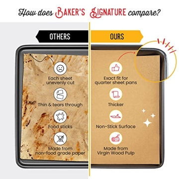 Baker's Parchment Paper Quarter Sheet Pans 120 Pack