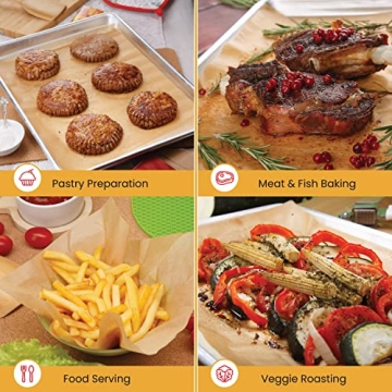 Baker's Parchment Paper Quarter Sheet Pans 120 Pack