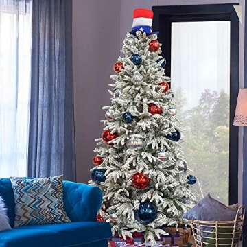 KI Store Mercury Christmas Ball Ornaments Silver Set of 4 Extra Large Hanging Tree Ball Ornament Decorations Super Large Shatterproof Vintage Balls 6-Inch