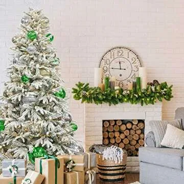 KI Store Mercury Christmas Ball Ornaments Silver Set of 4 Extra Large Hanging Tree Ball Ornament Decorations Super Large Shatterproof Vintage Balls 6-Inch