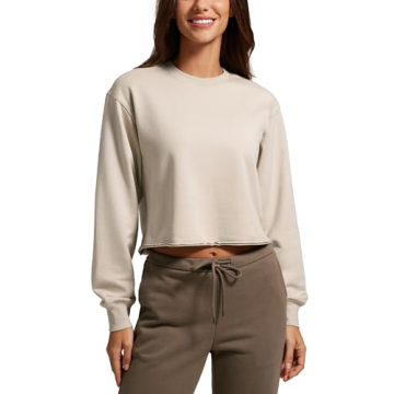 CRZ YOGA Women's Fleece Cropped Sweatshirts – Fashion Meets Comfort