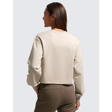 CRZ YOGA Women's Cozy Cropped Sweatshirt for All Occasions