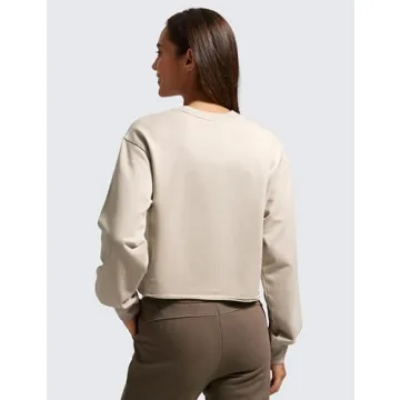 CRZ YOGA Women's Cozy Cropped Sweatshirt for All Occasions
