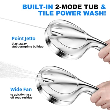 High Pressure Handheld Shower Head Set with Hose