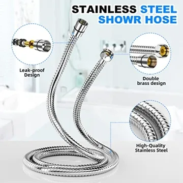 High Pressure Handheld Shower Head Set with Hose