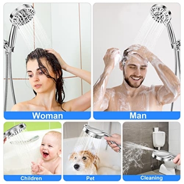 High Pressure Handheld Shower Head Set with Hose
