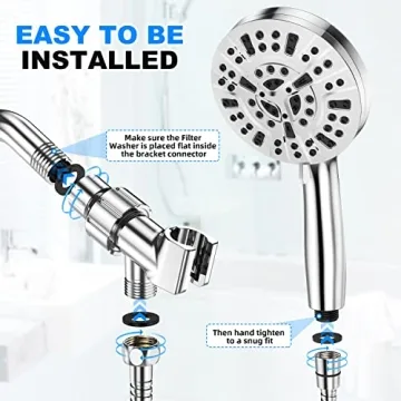 High Pressure Handheld Shower Head Set with Hose