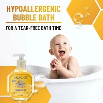 Bella B Bundle - Cradle Cap Shampoo 8 oz and Bubble Bath 8 oz - Naturally minimize and help prevent dry scalp and symptoms of cradle cap