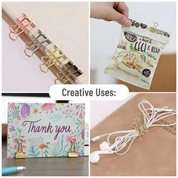 Mr. Pen- Binder Clips, Small Binder Clips, 50Pack, 0.75 in, Gold, Small Clips, Paper Binder Clips, Binder Clips Small Size, Small Paper Clips, Office Clips, Micro Binder Clips, Mini Binder Clips