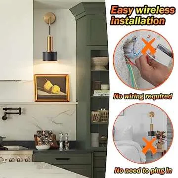 Wireless Wall Sconce Set - Stylish Battery Operated Lighting