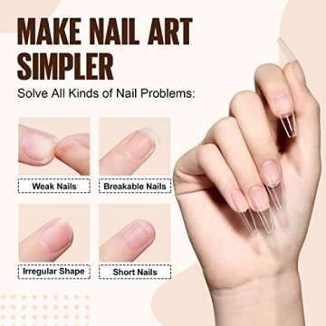 TOMICCA Nail Tips Kit for Easy DIY Nail Art