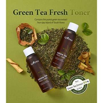 ISNTREE Green Tea Fresh Hydrating Face Toner with Hyaluronic Acid for Sensitive Oily Dry Acne Prone ...