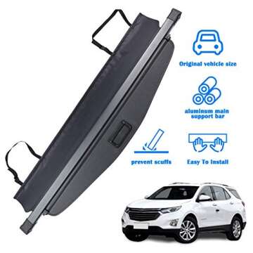 Marretoo for Chevy Chevrolet Equinox GMC Terrain Cargo Cover 2018 2019 2020 2021 2022