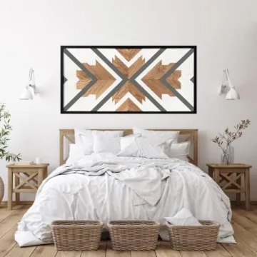 BIRCHBUFFALO Brixon Rustic Real Wood Wall Art 18x36