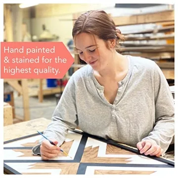 BIRCHBUFFALO Brixon Rustic Real Wood Wall Art 18x36