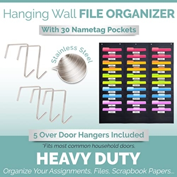 Hippo Creation Heavy Duty Storage Pocket Chart for Organizing