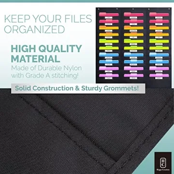 Hippo Creation Heavy Duty Storage Pocket Chart for Organizing