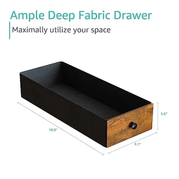 Compact Lufeiya Rustic Brown Computer Desk with Drawers