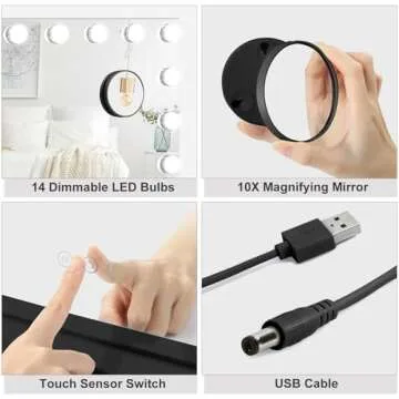 Dripex Hollywood Style Makeup Mirror with LED Lights