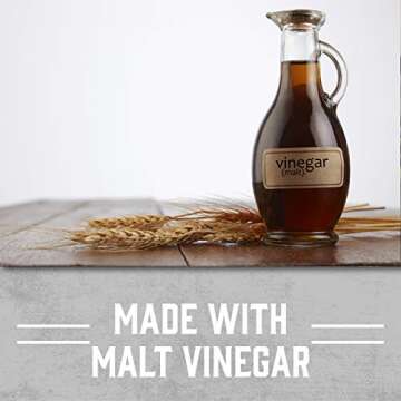 Boulder Canyon Malt Vinegar & Sea Salt Kettle Style Potato Chips, All Natural, 6.5 Ounces (Pack Of 12)