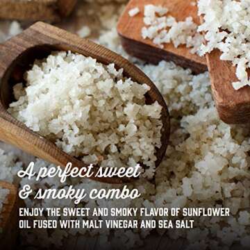 Boulder Canyon Malt Vinegar & Sea Salt Kettle Style Potato Chips, All Natural, 6.5 Ounces (Pack Of 12)